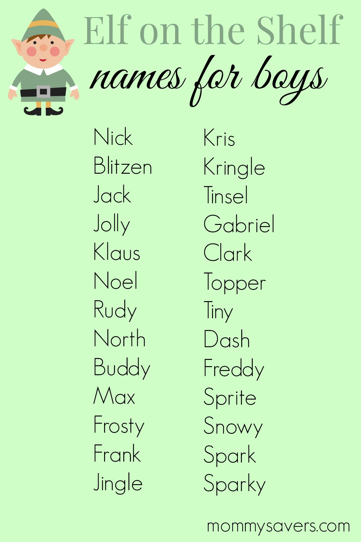 male elf names